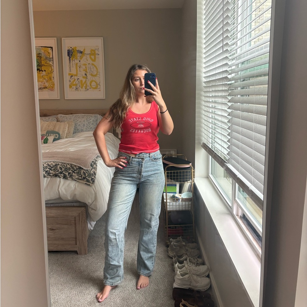 Princess Polly criss cross jeans